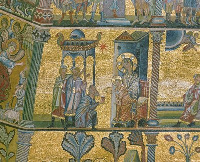 عشق المجوس (فسيفساء) بواسطة المدرسة الايطالية