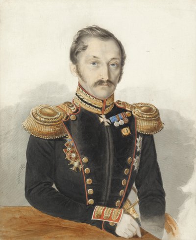 صورة للجنرال الكسندر دانيلوفيتش فرع الشعير 1818-1861 بواسطة إيفان أليكسييفيتش نيجاييف