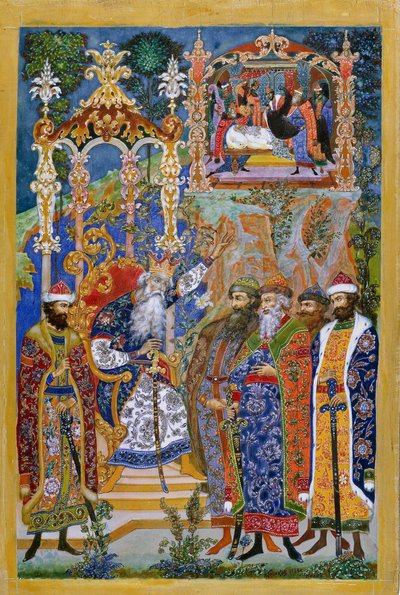 رسم توضيحي لحملة حكاية إيغور ، 1932-1933. بواسطة إيفان إيفانوفيتش جوليكوف