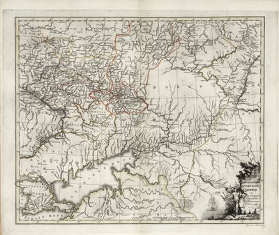 خريطة عامة لمحافظة أزوف ، 1782. بواسطة إيفان إيفانوفيتش إيسلينييف