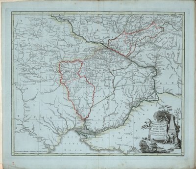 خريطة عامة لمحافظة نوفوروسيسك ، 1779. بواسطة إيفان إيفانوفيتش إيسلينييف
