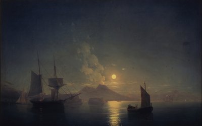 نابولي بالليل ، 1850 بواسطة Ivan Konstantinovich Aivazovsky