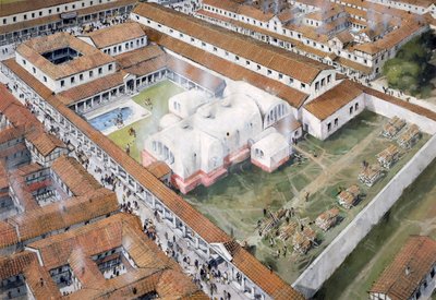 الحمامات ، مدينة Wroxeter الرومانية ، شروبشاير ، القرن الثاني c1980-c2017 بواسطة إيفان لابر