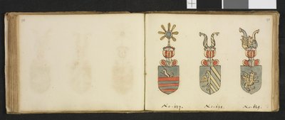 رسم توضيحي مأخوذ من أرشيف خاص في المكتبة الوطنية بعنوان Insignia quædam virorum illustrium in Norvegia quodam Habantium بواسطة Iver Nielssøn Hirtzholm بواسطة إيفر هيرتزهولم