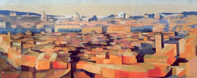 روما ، منظر من الأكاديمية الإسبانية على جيانيكولو ، الغسق ، 1968 (انظر أيضًا 213354 و 213357) بواسطة إيزابيلا جودليوسكا دي أراندا