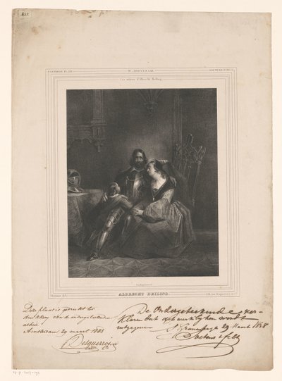 ألبريشت بيلينغ يقول وداعا لزوجته وطفله Albrecht Beiling (العنوان على الكائن) بواسطة Desguerrois and Co.
