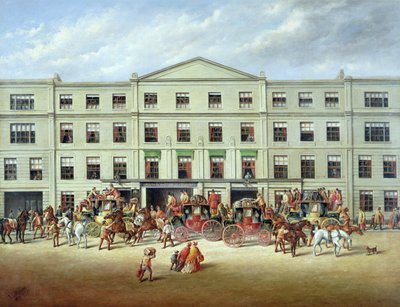 تغيير الخيول خارج Plow Inn ، Cheltenham ، 1870 بواسطة جي سي ماجس
