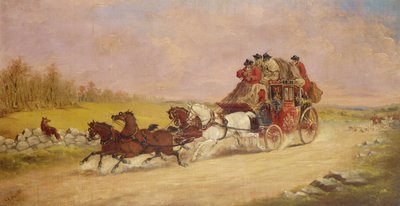 مدرب البريد الملكي بين الثعلب والصيد ، 1881 بواسطة جي سي ماجس
