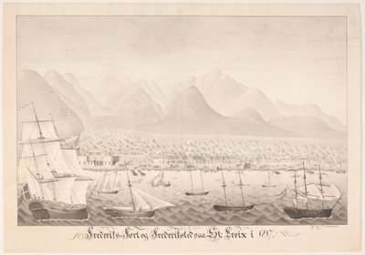 Frederiksfort و Frederiksted في سانت كروا بواسطة جي إل في ميشيلسن