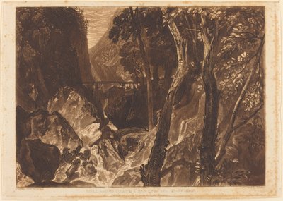 مطحنة بالقرب من Grand Chartreuse ، تم نشرها عام 1816. بواسطة جوزيف مالورد وليام تورنر