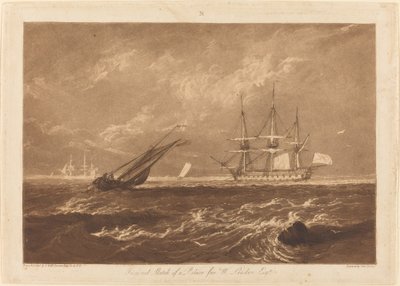 The Leader Sea Piece ، نُشرت عام 1809. بواسطة جوزيف مالورد وليام تورنر