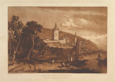فيل دي ثون ، سويسرا Liber Studiorum ، الجزء الثاني عشر ، اللوحة 59 ، 1 يناير 1816. بواسطة جوزيف مالورد وليام تورنر