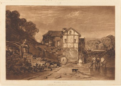 مطحنة المياه ، تم نشره عام 1812. بواسطة جوزيف مالورد وليام تورنر