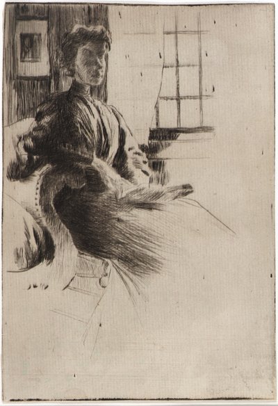 بجوار النافذة بواسطة J. Alden Weir