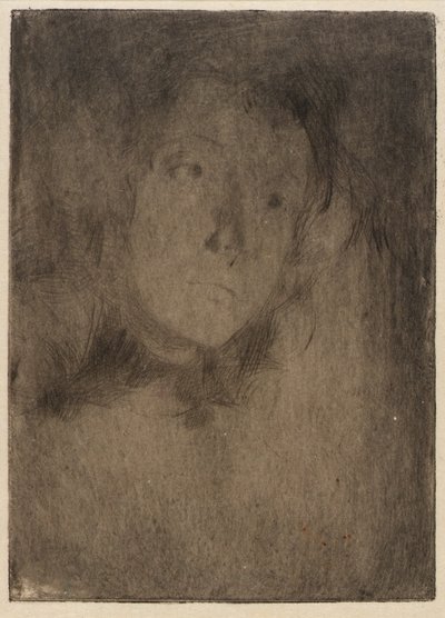 رأس امرأة بواسطة J. Alden Weir