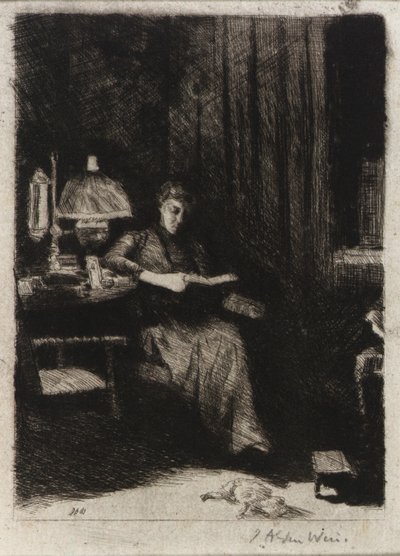 مصباح المساء بواسطة J. Alden Weir