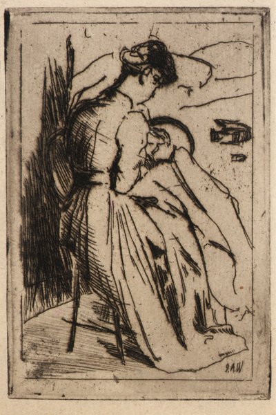 تطريز المرأة بواسطة J. Alden Weir
