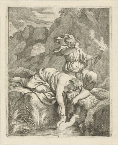 يغمر Thetis أخيل في Styx مشاهد من حياة أخيل (عنوان المسلسل) Vitam et mortem achilli (عنوان المسلسل) بواسطة ألكسندر يانسنز