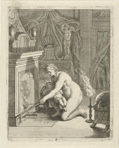 ثيتيس يضع أخيل في النار مشاهد من حياة أخيل (عنوان المسلسل) Vitam et mortem achilli (عنوان المسلسل) بواسطة ألكسندر يانسنز