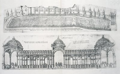 مناظر لمونتارجيس ، من "Les Plus Belles Batiments de France" ، تم نشرها في سبعينيات القرن التاسع عشر بواسطة J. Androuet Ducerceau