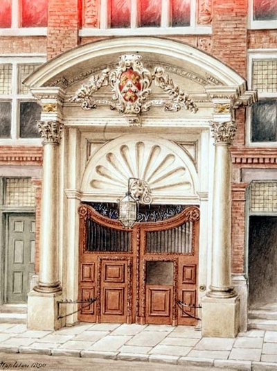 بوابة إلى قاعة Brewers Hall في شارع Addle Street ، مدينة لندن بواسطة جيه. أبليتون