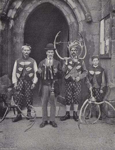 The Horn Dance ، Abbots Bromley ، أربعة من الفنانين بواسطة ج. بنيامين ستون