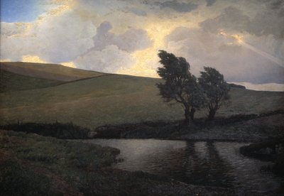 زخات المطر المناظر الطبيعية. جائزة الصياد ، نيوزيلندا بواسطة J. Bentzen Bilkvist