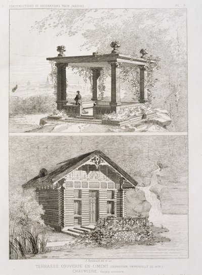 الشرفة المغطاة بالاسمنت والخزف الذي صممه Danjoy ، c.1880 بواسطة جيه بوسارد