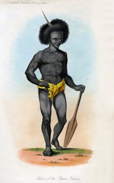 مواطن جزر بابوا ، c1840. بواسطة جيه بول