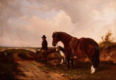 راعي مع المهر وولفهاوند بواسطة دوفال