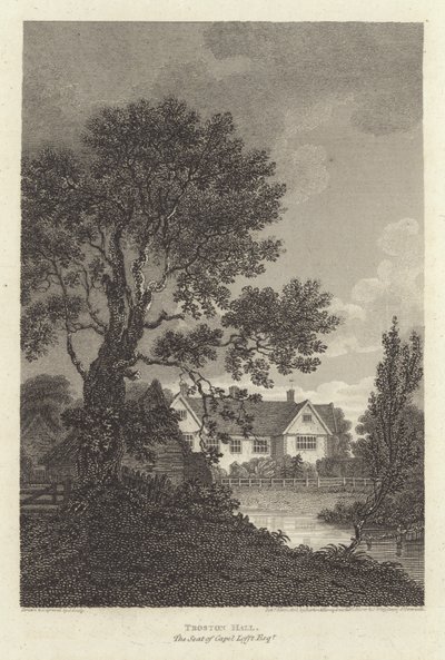 Robert Bloomfield, poet: Troston Hall, the Seat of Capel Lofft Esquire (engraving) بواسطة جريج