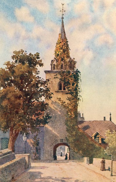 الكنيسة القديمة في لا تور دو بيلز، JHL (طباعة حجرية ملونة) بواسطة جيه. هاردويك لويس