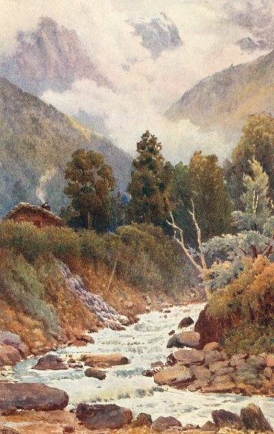 نهر مورجيس في سانت جينجولف، JHL (طباعة حجرية ملونة) بواسطة جيه. هاردويك لويس