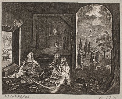 رسم توضيحي لآدم أوليريوس ، "روزنتال الفارسية لشاعر بارع شيش سعدي [...]" ، شليسفيغ 1660 بواسطة جي مولر