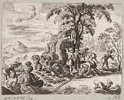 رسم توضيحي لآدم أوليريوس ، "روزنتال الفارسية لشاعر بارع شيش سعدي [...]" ، شليسفيغ 1660 بواسطة جي مولر