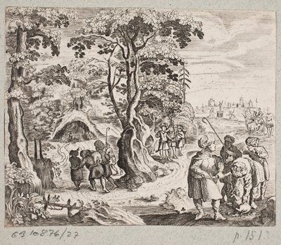 رسم توضيحي لآدم أوليريوس ، "روزنتال الفارسية لشاعر بارع شيش سعدي [...]" ، شليسفيغ 1660 بواسطة جي مولر