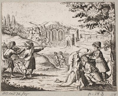 رسم توضيحي لآدم أوليريوس ، "روزنتال الفارسية لشاعر بارع شيش سعدي [...]" ، شليسفيغ 1660 بواسطة جي مولر