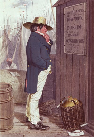 Homeward Bound ، The Quay of New York ، منقوش بواسطة TH Maguire ، 1854 (انظر 189006) بواسطة نيكول ياء