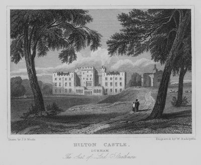 Hilton Castle, Durham, The Seat of Lord Strathmore (engraving) بواسطة جون بريستون نيل