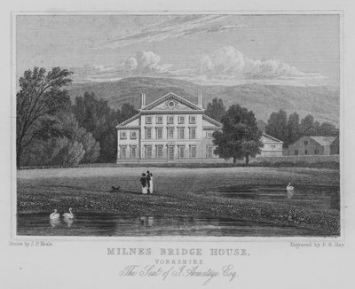 Milnes Bridge House ، يوركشاير ، The Seat of J Armitage ، Esquire (نقش) بواسطة جون بريستون نيل
