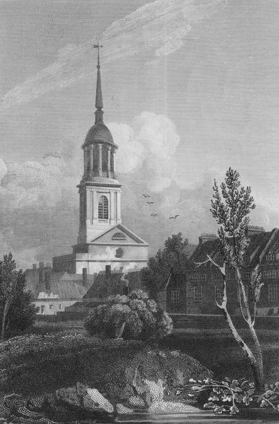 Shoreditch Church (engraving) بواسطة جون بريستون نيل