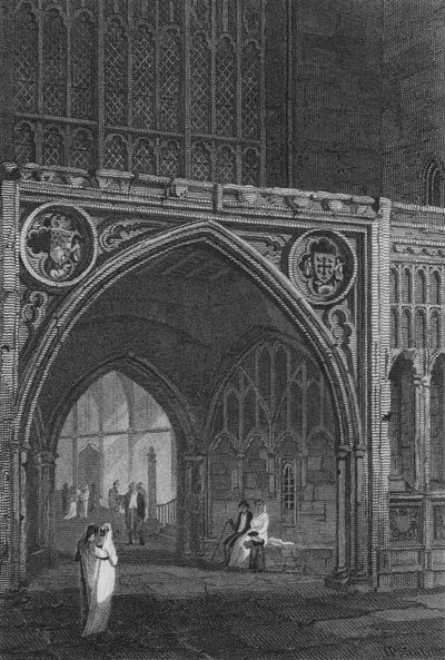 Westminster Hall, East Entrance (engraving) بواسطة جون بريستون نيل