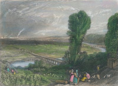 "جسور سانت كلاود وسيفر" ، c1835. بواسطة ي رادكليف