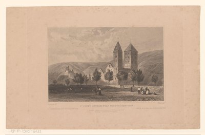 منظر لـ Johanniskirche بالقرب من لانشتاين شارع. كنيسة القديس يوحنا ، بالقرب من Niederlahnstein / St. Johanneskirche Berg Niederlahnstein / Eglise de St. جون. Pres Niederlahnstein (العنوان على الكائن) بواسطة وليام تومبلسون