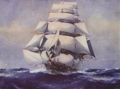 Clipper ship Lightning في أبحر بالكامل بواسطة جاك سبيرلنج