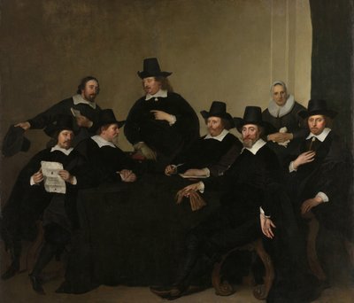 Regents Regents of the Nieuwe Zijds Institute for the Outdoor Relief of the Poor، Amsterdam، c 1650 بواسطة Jacob Adriaensz. Backer