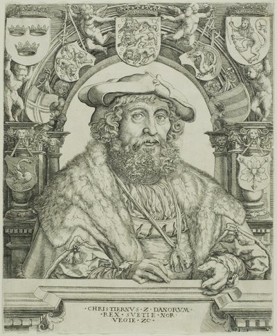 الملك كريستيان الثاني ملك الدنمارك بواسطة Jacob Binck