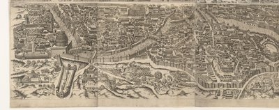 Plattegrond van Rome ten tijde van keizer Augustus (onderste blad) صورة دقيقة للغاية للمدينة القديمة تكونت من الآثار القديمة دمى من روما القديمة من آثار المباني المدمرة (...] بواسطة أنتوني بوس