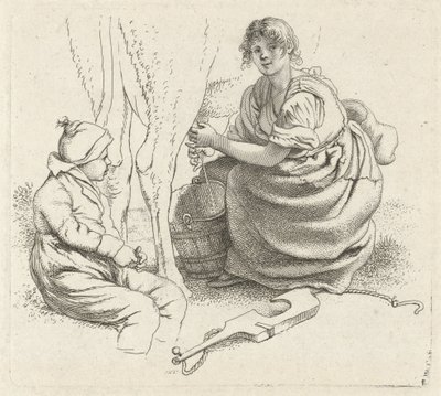 امرأة حلب دراسة عمل الطباعة / Etudes Gravées (عنوان السلسلة) بواسطة جاكوب إرنست ماركوس