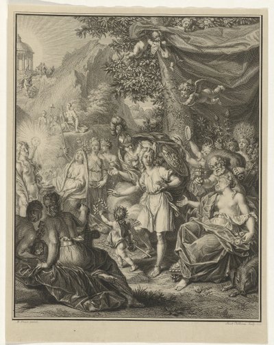 التمثيل المجازي مع Telemachus و Minerva مغامرات Telemachus (عنوان المسلسل) بواسطة برنارد بيكارت